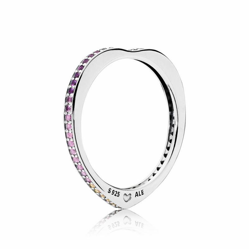 Pandora Multi-Colored Arc of Love Stackable Ring Silver Egypt WD6972341